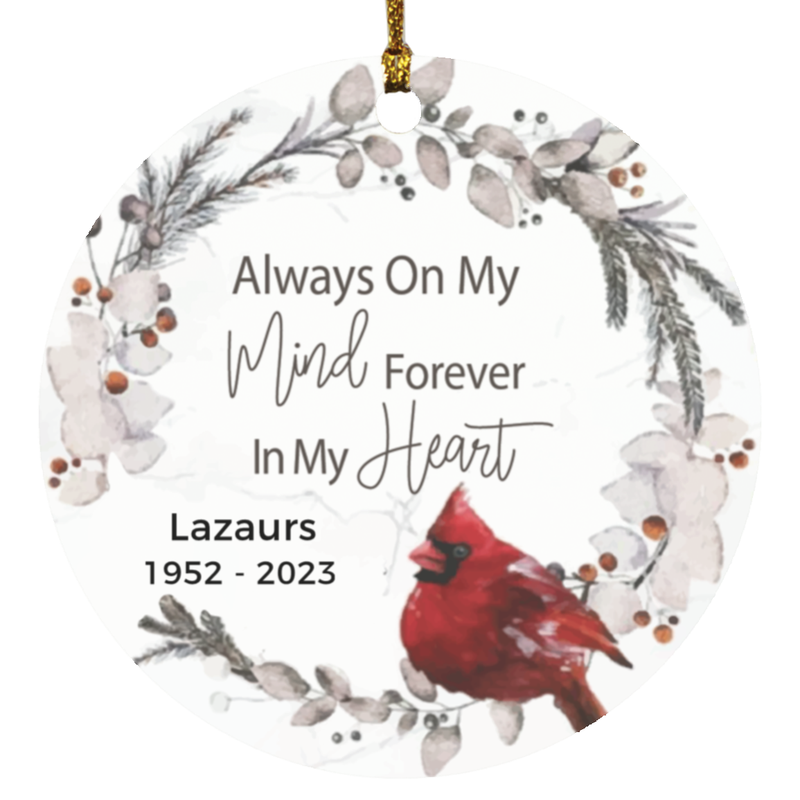 Personalized Memorial Ormaments