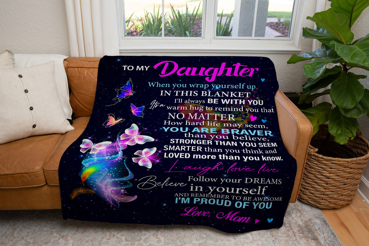 To My Daughter | You Are Braver | Blanket (All Sizes)