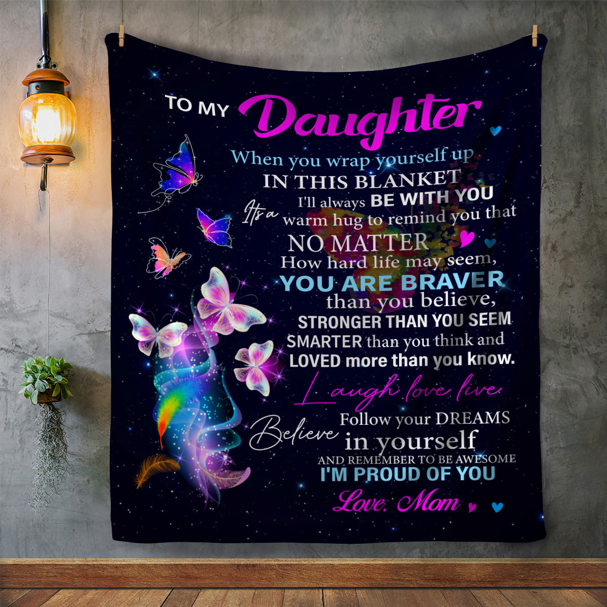 To My Daughter | You Are Braver | Blanket (All Sizes)