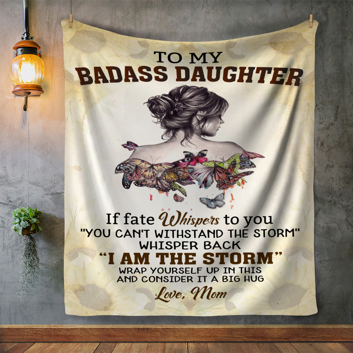 To My Badass Daughter | "I AM THE STORM" | Blanket