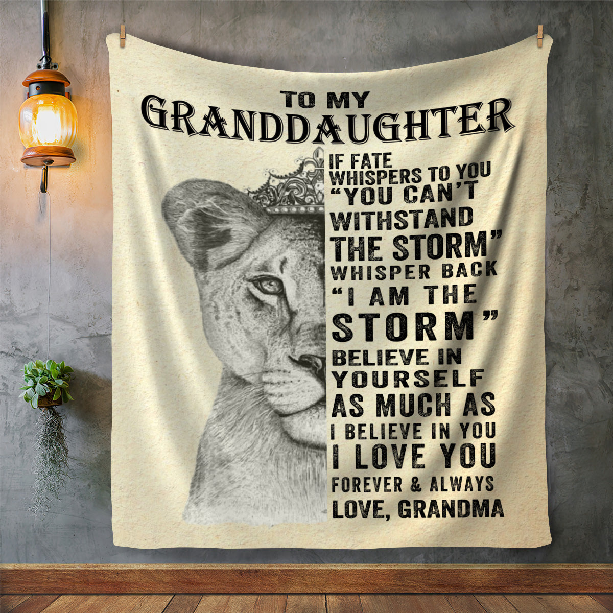 To My Granddaughter | I AM THE STORM | Blanket (All Sizes)