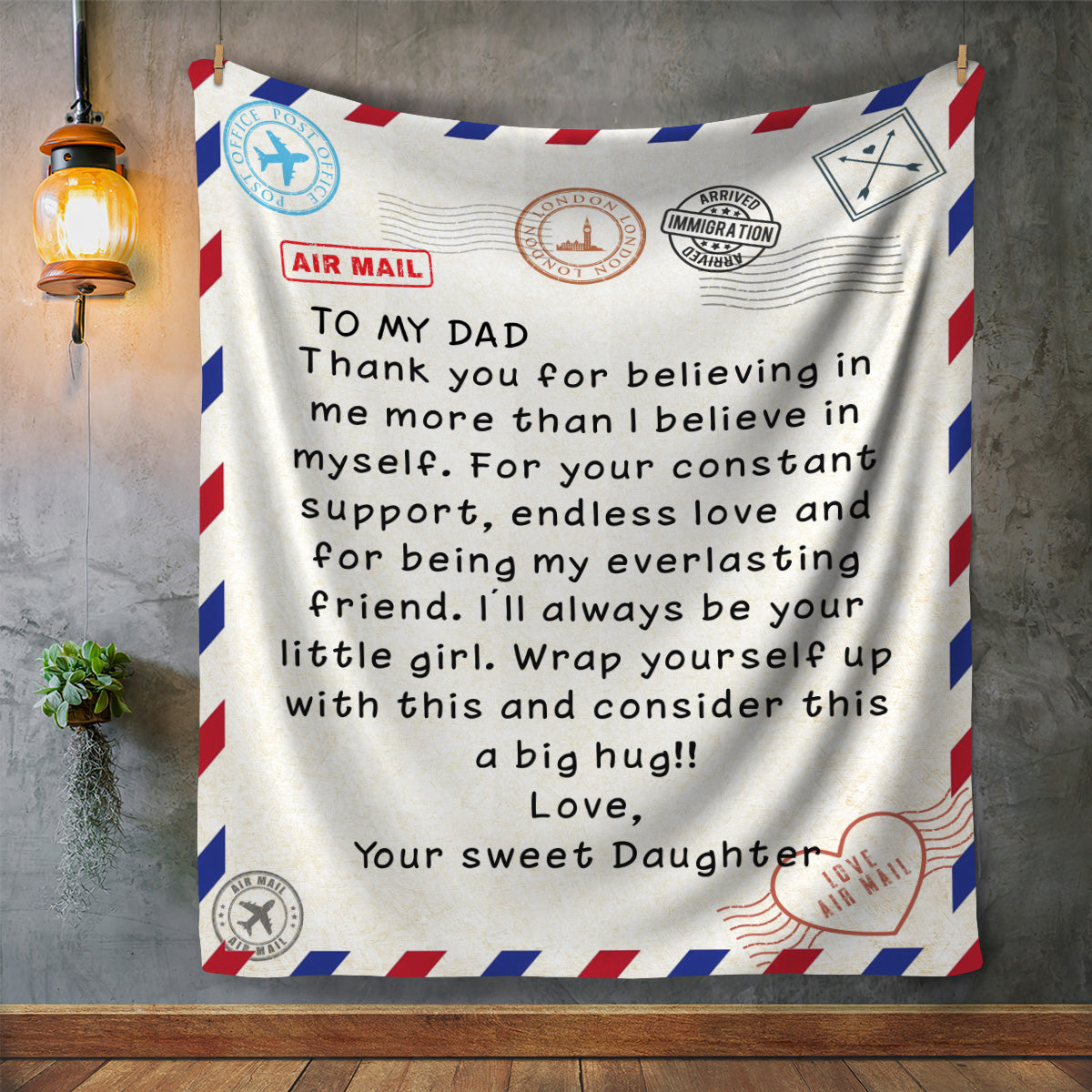 To My Dad | Thank You For Believing in Me | Blanket (All Sizes)