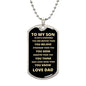 To My Son | Love Dad | Dog Tag