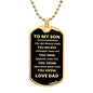To My Son | Love Dad | Dog Tag
