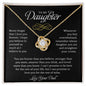 To My Daughter | Love Dad | Love Knot Necklace