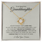 To My Beautiful Granddaughter | Love Knot Necklace