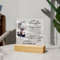 To My Daughter - Square Acrylic Plaque