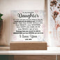 To My Beautiful Daughter | I Love You | Love, Mom | Acrylic Plaque