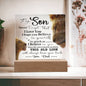 To My Son | I Hope You Believe | Acrylic Plaque