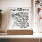 To My Daughter | I Am The Storm | Love, Mom | Acrylic Plaque