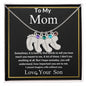 To My Mom | Custom Baby Feet Necklace With Birthstone | Mother's Day Gift | Gift For Mom