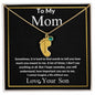 To My Mom | Custom Baby Feet Necklace With Birthstone | Mother's Day Gift | Gift For Mom
