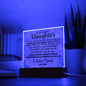 To My Beautiful Daughter | I Love You | Love, Mom | Acrylic Plaque