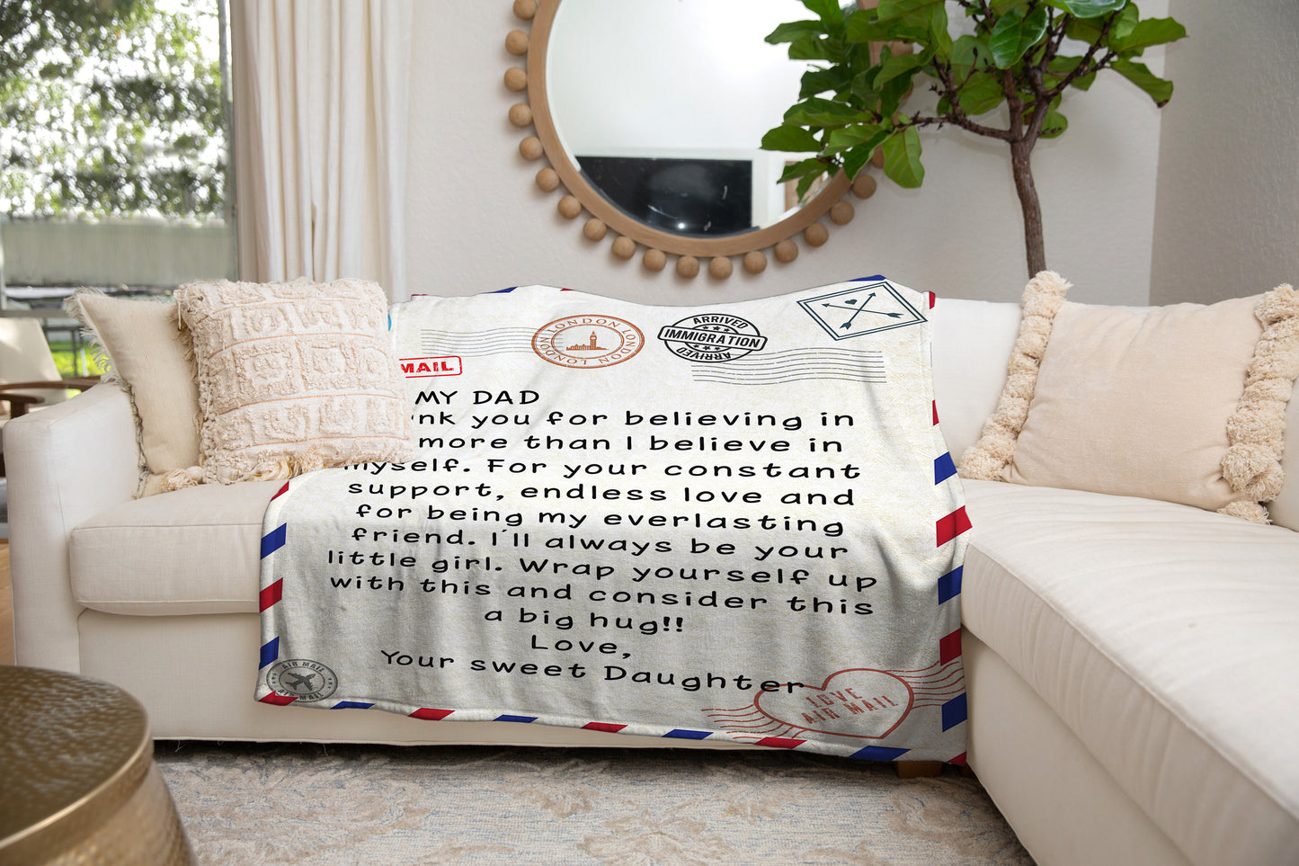 To My Dad | Thank You For Believing in Me | Blanket (All Sizes)