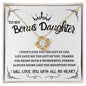 To My Badass Daughter | LOVE KNOT NECKLACE | I LOVE YOU | Gift for Daughter