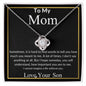 To My Mom Love Knot Necklace | Gift for Mom from Son | I Love Mom | Mother's Day Gift