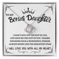 To My Badass Daughter | LOVE KNOT NECKLACE | I LOVE YOU | Gift for Daughter