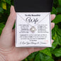 To My Beautiful Wife Necklace | I Can't Live Without You Love Knot Necklace