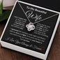 To My Beautiful Wife Necklace - I Can't Live Without You Love Knot Necklace