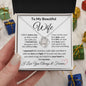 To My Beautiful Wife Necklace | I Can't Live Without You Love Knot Necklace