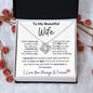To My Beautiful Wife Necklace | I Can't Live Without You Love | Knot Necklace