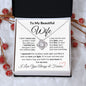 To My Beautiful Wife Necklace | I Can't Live Without You Love Knot Necklace