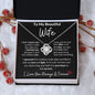 To My Beautiful Wife Necklace | I Can't Live Without You | Love Knot Necklace