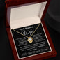 To My Beautiful Wife Necklace - I Can't Live Without You Love Knot Necklace