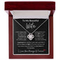 To My Beautiful Wife Necklace | I Can't Live Without You | Love Knot Necklace