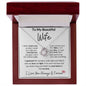 To My Beautiful Wife Necklace | I Can't Live Without You Love | Knot Necklace