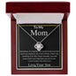 To My Mom Love Knot Necklace | Gift for Mom from Son | I Love Mom | Mother's Day Gift