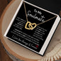 To My Soulmate Necklace | Valentine Gifts For Her | Gift For Girlfriend Wife | Interlock Heart Necklace
