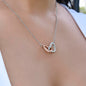 To My Soulmate Necklace | Valentine Gifts For Her | Gift For Girlfriend Wife | Interlock Heart Necklace