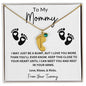 Engraved Baby Feet with Birthstone Necklace for Mom