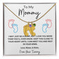 Engraved Pink & Blue Baby Feet with Birthstone Necklace for Mom