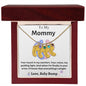 Engraved Baby Feet with Birthstone Necklace for Mom-To-Be