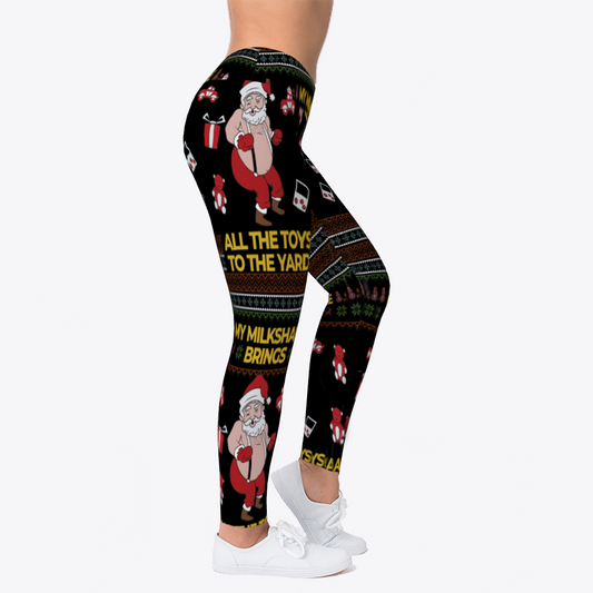 UGLY Christmas Leggings |  Hoho SANATA | My Milkshake Brings All the Toys