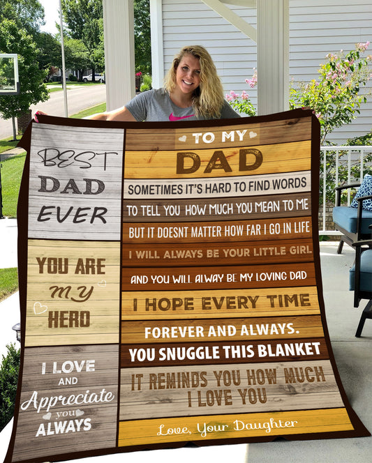To My Dad| You Are My Hero | Blanket (All Sizes)