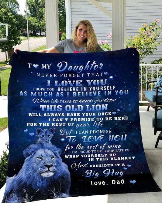 To My Daughter | This Old Lion Blanket | (All Sizes)