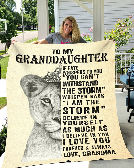 To My Granddaughter | I AM THE STORM | Blanket (All Sizes)