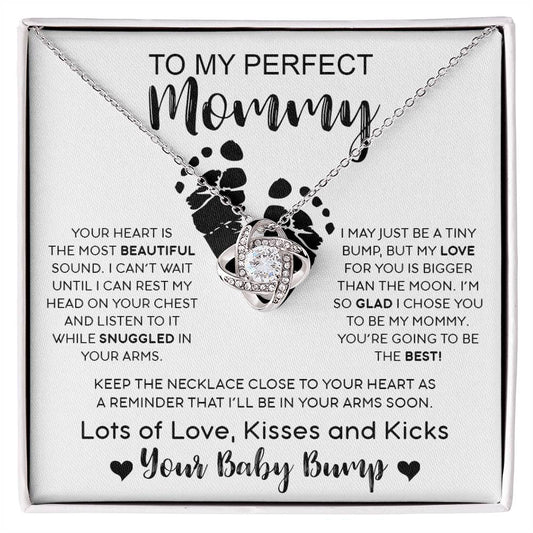To My Perfect Mommy | Lots of Love | Love Knot Necklace