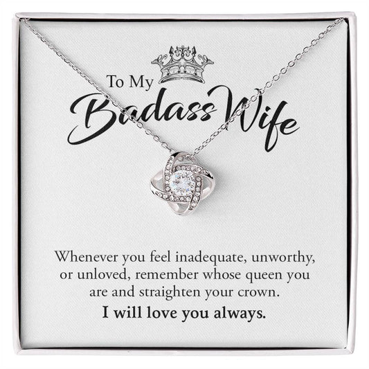 To My Bad Ass Wife | Love Knot Necklace