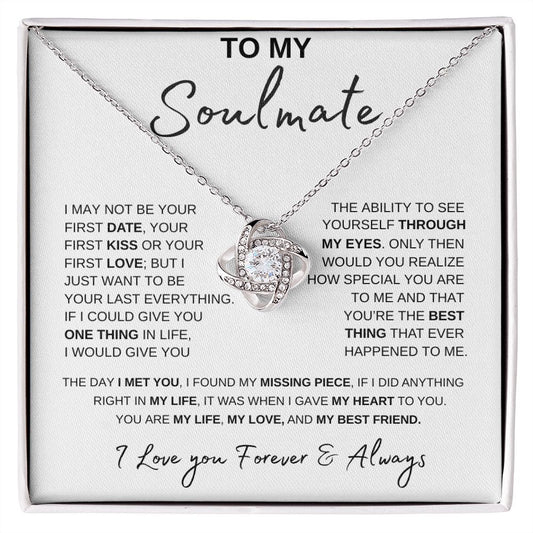 To My Soulmate Necklace, Valentine Gift For Her, Gift For Soulmate, Gift For Her
