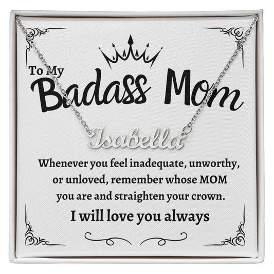 Personalized Name Necklace | To My Badass Mom | Mother's Day Gift | Gifts for Mom